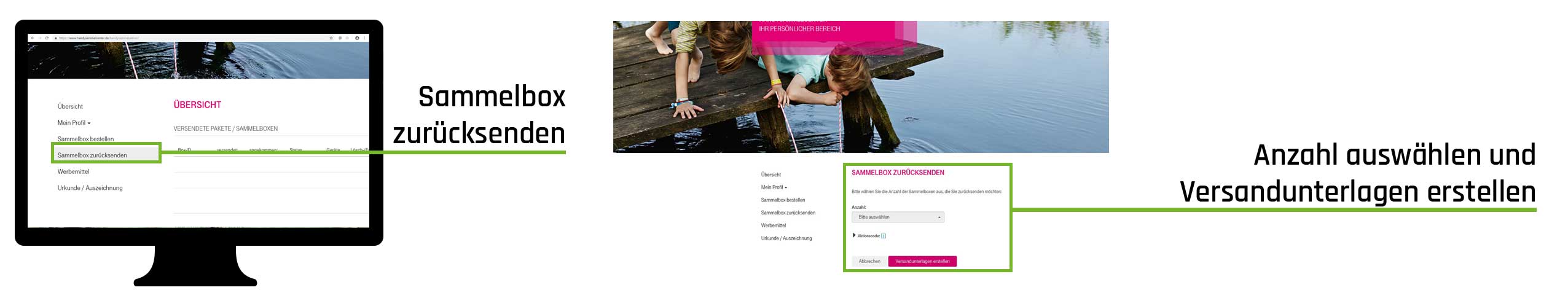 Handyaktion - Sammelstellen-Website der Telekom
