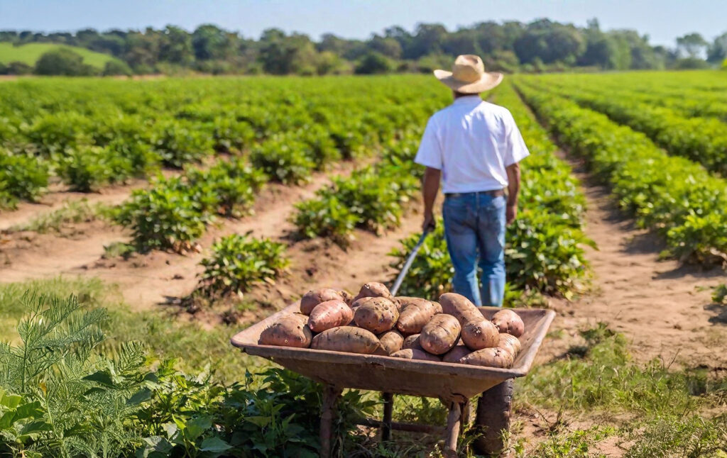 farmer working in the farm, brazil